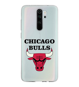 Xiaomi Redmi Note 8 Pro Uyumlu Kapak Chicago Bulls Tasarımlı Şeffaf Silikon Kılıf