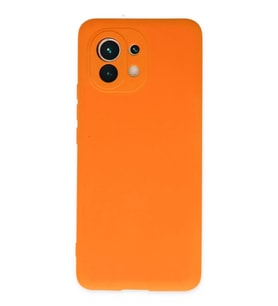 Newface Xiaomi Mi 11 Kılıf Nano içi Kadife Silikon - Turuncu