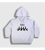 Presmono Unisex Çocuk Beyaz Abbey Road The Beatles Kapüşonlu Sweatshirt 113933tt (Beyaz)