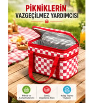 25 Litre Geniş Hacimli Termos Çanta Dayanıklı Fermuarlı Isı Korumalı Taşıma Çantası