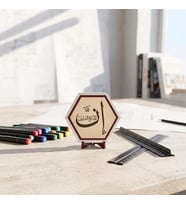 Şüphesiz Allah Sabredenlerle Beraberdir Yazılı Dekoratif Masaüstü Objesi, Anlamlı ve Zarif Hediye Seçeneği 10x10 cm