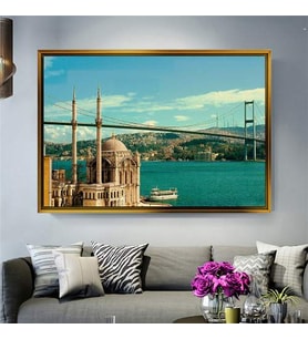 Altın Çerçeveli dekoratif tablo a1042 (Gold)