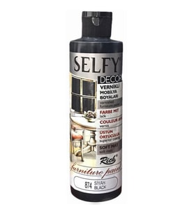 Rich Selfy Decor Vernikli Boya 240 cc 874 SİYAH 