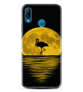 Huawei P20 Lite Mate 10 20 Lite Pro P40 Lite KılıfDesemli Silikon Ay ve Flamingo 1775
