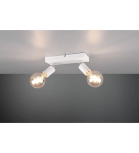 RİOLİGHT MODERN1 BEYAZ1 2XE27 MAFSALLI HAREKETLİ1 BAŞLIK(GLOP AMPUL HARİÇ) METAL SPOT AVİZE