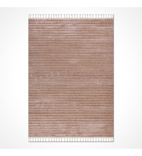 Vizon Halı Kahverengi Soyut Motifli 3D Kabartmalı Modern Salon Halısı Toz Vermez Polyester