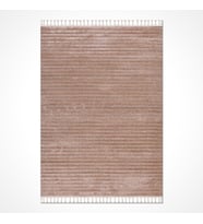 Vizon Halı Kahverengi Soyut Motifli 3D Kabartmalı Modern Salon Halısı Toz Vermez Polyester
