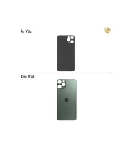 iPhone 11 Pro Max Yeşil Renk Arka Kapak Arka Cam Batarya Kapağı Lazer Kesim Kapak Pil Kapağı