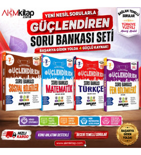 Ankara Yayıncılık 7. Sınıf Güçlendiren Soru Bankası Seti 4 Kitap