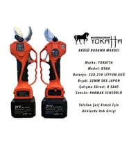 YOKATTA 830A Akülü Budama Makası Çift Akülü 4+4 Ah. 21 V