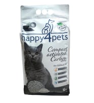 Happy4Pets Topaklaşan Kedi Kumu Activ Carbon İnce Taneli 10 LT (Beyaz)