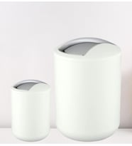 2'li Beyaz, Çöp Kovası 6,4 Litre ve 2 Litre - Brasil Model