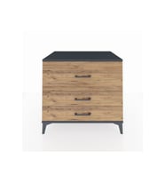 Kronos Şifonyer 3 Çekmeceli 88x59x80 Antrasit-Çam