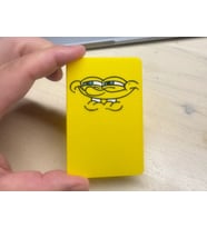 3D Baskı Sarı Gülen Yüz Desenli Dekoratif Banka Kartı Kılıfı