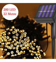 22 Metre 200LED Solar Lamba Güneş Enerjili Günışığı Led Işık Zinciri Bahçe Aydınlatma Parti Süs Ledi