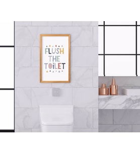 BK Home Banyo Tuvalet Dekoratif Retro Ahşap Tablo-11
