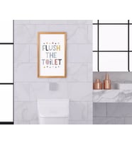 BK Home Banyo Tuvalet Dekoratif Retro Ahşap Tablo-11