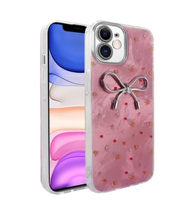 Lexroo iPhone 11 Kılıf Kamera Korumalı Figürlü Ponti Silikon Kılıf - Açık Pembe