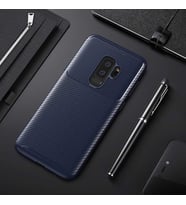 Samsung Galaxy S9 Plus Kılıf Esnek Soft Karbon Tasarım Legion Serisi (Lacivert)