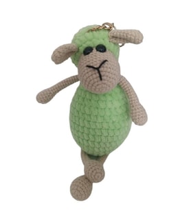 Hayırlı Kurbağa Amigurumi Organik Anahtarlık Oyuncak