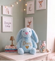 Kişiye Özel 60 cm İsim Yazılı Peluş Tavşan  Sevgiliye, Kardeşe, Kuzene Hediye