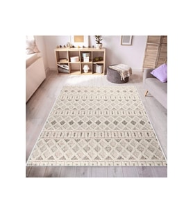 Rovigo Home Dijital Baskı Yıkanabilir Kaymaz Taban Salon Halısı RVG0534 (Bej)