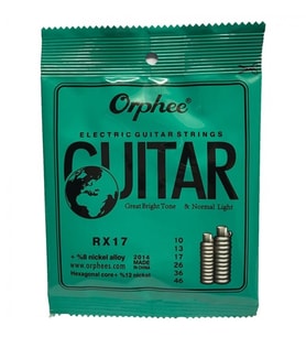 Orphee RX17 Elektro Gitar Teli Seti (Orta Seviye - Nikel Seri)  Nikel Alaşım Kaplama, Yüksek Karbonlu Çelik Çekirdek, Esnek Çalım Hissi ve Kararlı Akort  Uyum: Tüm Standart Elektro Gitarlar