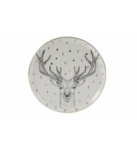 Porland Forest Serisi 20cm Düz Tabak Deer