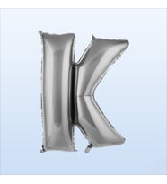 K Harf Gümüş Folyo Balon - 76 cm