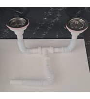 KÖRÜKLÜ SİFON LÜX ÇİFTLİ ÇÖP MAK ( METAL BİLYALI ) - SÜZGÜ Ø 110 mm - Ø 32 LİK ÇIKIŞLI