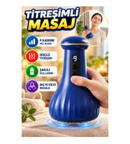 Şarjlı Titreşimli Masaj Cihazı – Dijital Ekranlı Çok Kademeli Baş ve Vücut Masaj Aleti