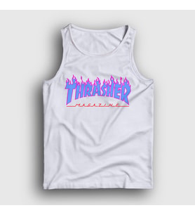 Presmono Unisex Beyaz Logo V2 Thrasher Atlet 278422tt (Beyaz)