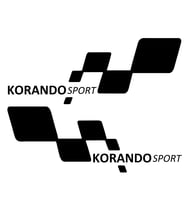 korando sport Etiket Yapıştırma 30cmx11cm MMD239