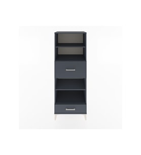 Hyperion Dolap 4 Raflı 2 Çekmeceli 60x44x163 Antrasit-Antrasit