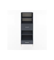 Hyperion Dolap 4 Raflı 2 Çekmeceli 60x44x163 Antrasit-Antrasit
