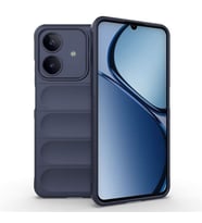 Coverzone Realme C63 ile Uyumlu K?l?f TPU Oyuklu Arka Y�zey Z-Etnik Esnek Silikon Kapak Realme C63 i�in O-tto Prime Silikon K?l?f Lacivert