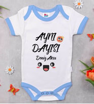 BK Kids Kişiye Özel Mavi Bebek Body Zıbın - Model 47