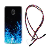 Xiaomi Redmi 8A 8 Pro 9C 9T 10C 11T Pro Kılıf Boyun Asklı Rasta Silikon Blue Fire 1678