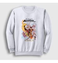 Presmono Unisex Beyaz Search Anime Avatar The Last Airbender Sweatshirt 262611tt