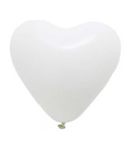 Balon düz kalp şekilli 12 inc beyaz pk:100-