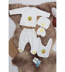 Sema Baby 5 Parça Hastane Çıkışı Zıbın Seti 0-3 Ay