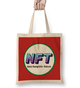 Non-fungible Token Nft Crypto Currency Mining GIFT Bitcoin Ethereum Bez Çanta Uzun Saplı