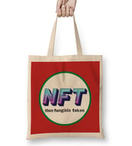 Non-fungible Token Nft Crypto Currency Mining GIFT Bitcoin Ethereum Bez Çanta Uzun Saplı