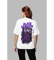 Black Sabbath Müzik Grubu Baskılı Unisex Oversize Tasarım Tişört