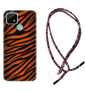 Realme C11 C21 C21Y C25Y C11 2021 Kılıf Boyun Asklı Rasta Silikon Leopar Yeni 1676