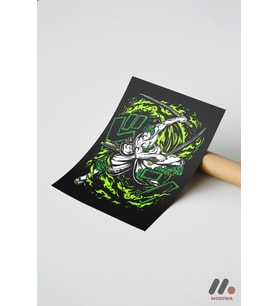 One Piece Zoro Anime Poster, Çerçevesiz Yüksek Kalite Duvar Afişi - Anime Severlere