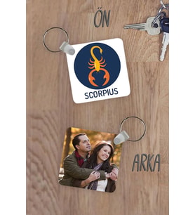 Akrep Burcu Resim Baskılı Anahtarlık