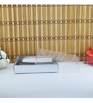 Asetat Kapaklı Karton Kutu 15X12X3 (50 Adet)  Gümüş