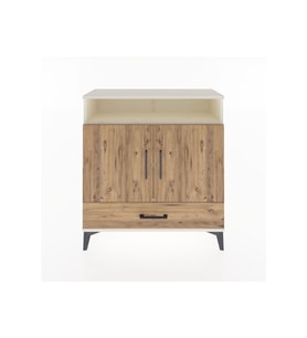 Arges Şifonyer 3 Raflı Tek Çekmeceli 2 Kapaklı 88x30x96 Aytaşı-Çam