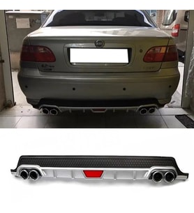 Fiat Albea Gri Difüzör Difizör Yuvarlak Egzoz Görünüm Kulaklı Tip